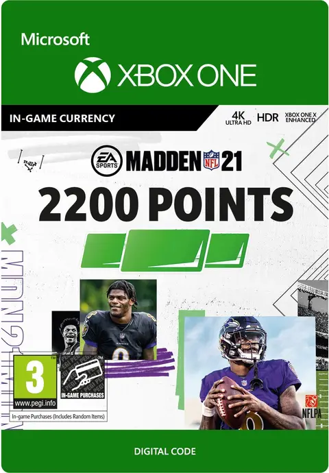Madden NFL 21 2,200 Madden Points