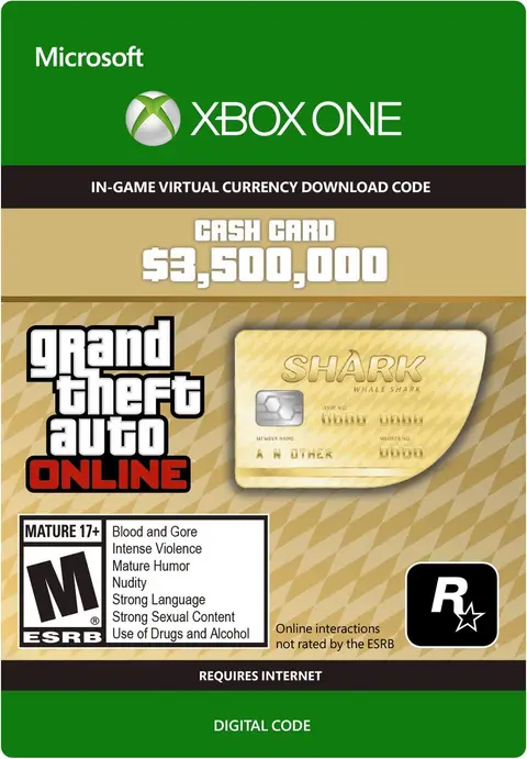 Grand Theft Auto Online - GTA V Whale Shark Cash Card 3,500,000 GTA-Dollars